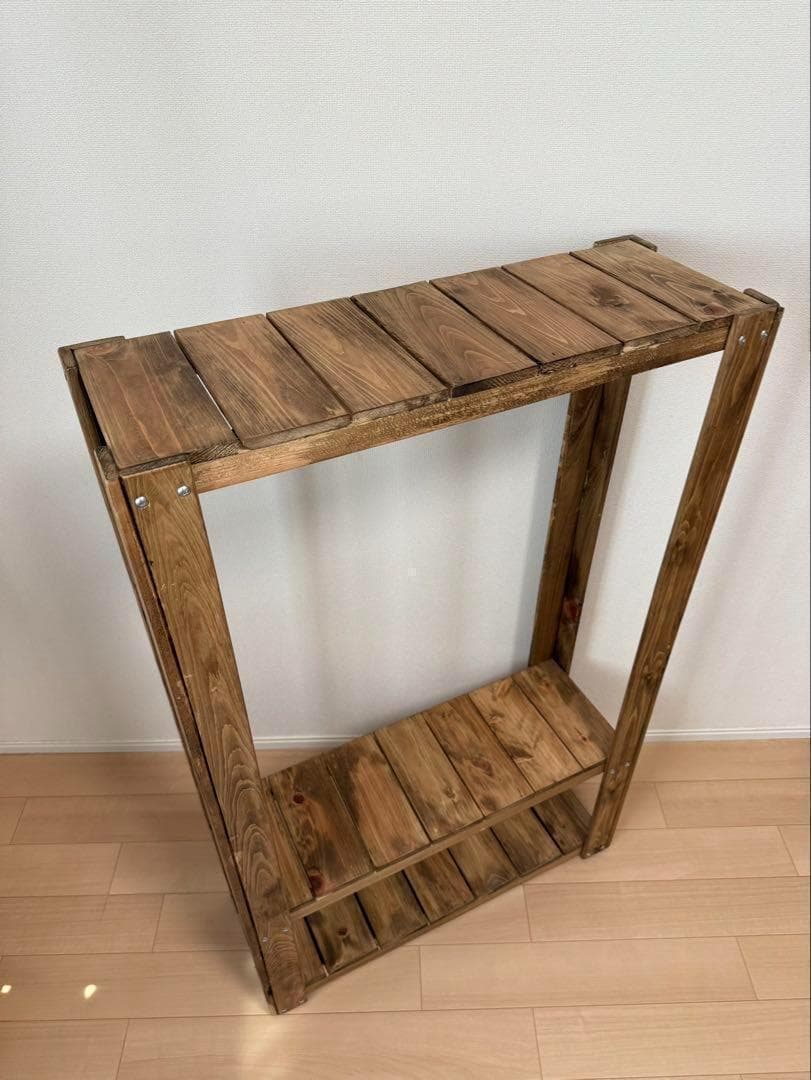 子ども用　木製ハンガーラック ナチュラルスタイル　ハンドメイド　キッズ 723