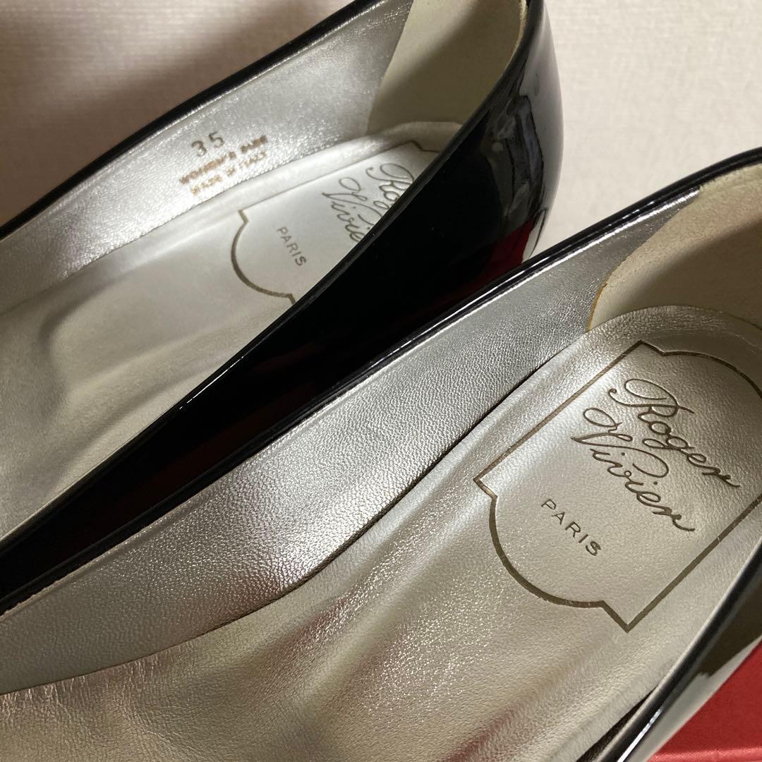 【美品】roger vivier ロジェヴィヴィエ バレリーナ ブラック 35
