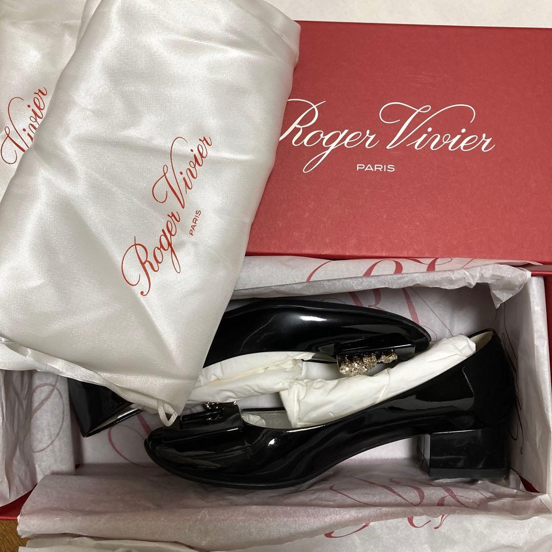 【美品】roger vivier ロジェヴィヴィエ バレリーナ ブラック 35