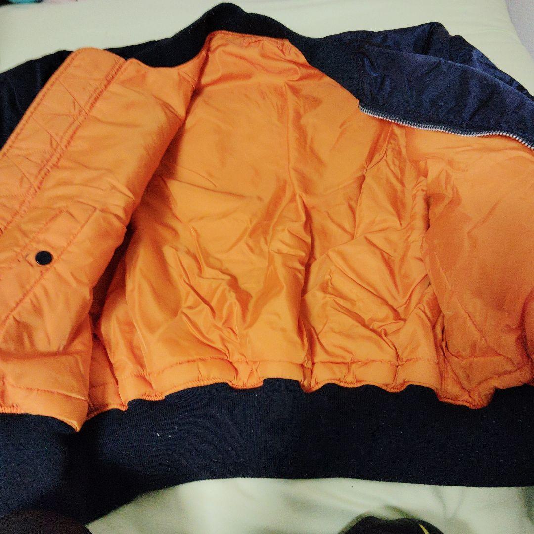 90s USA ALPHA INDUSTRIES MA-1 XL 黒タグネイビー