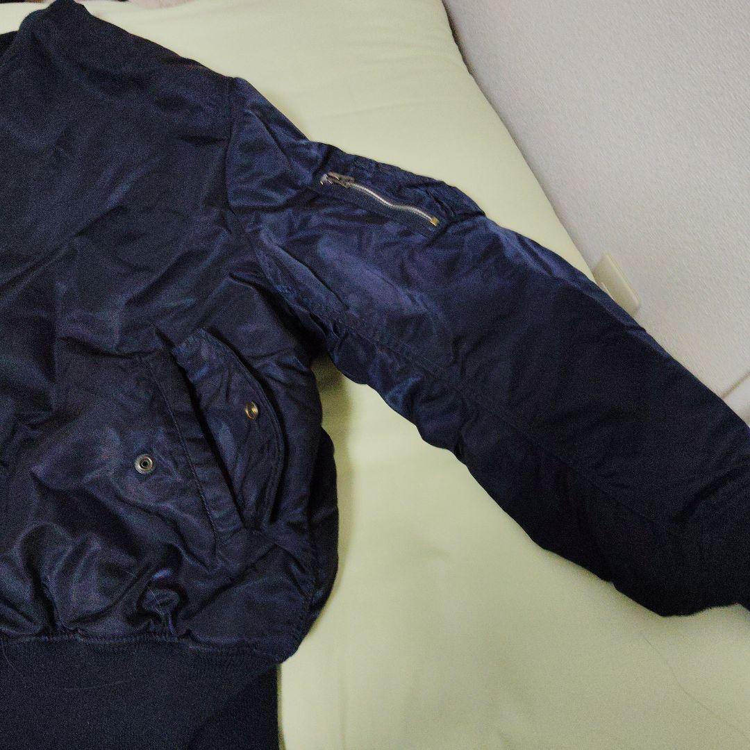 90s USA ALPHA INDUSTRIES MA-1 XL 黒タグネイビー