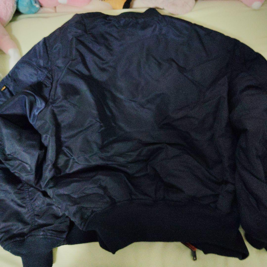 90s USA ALPHA INDUSTRIES MA-1 XL 黒タグネイビー