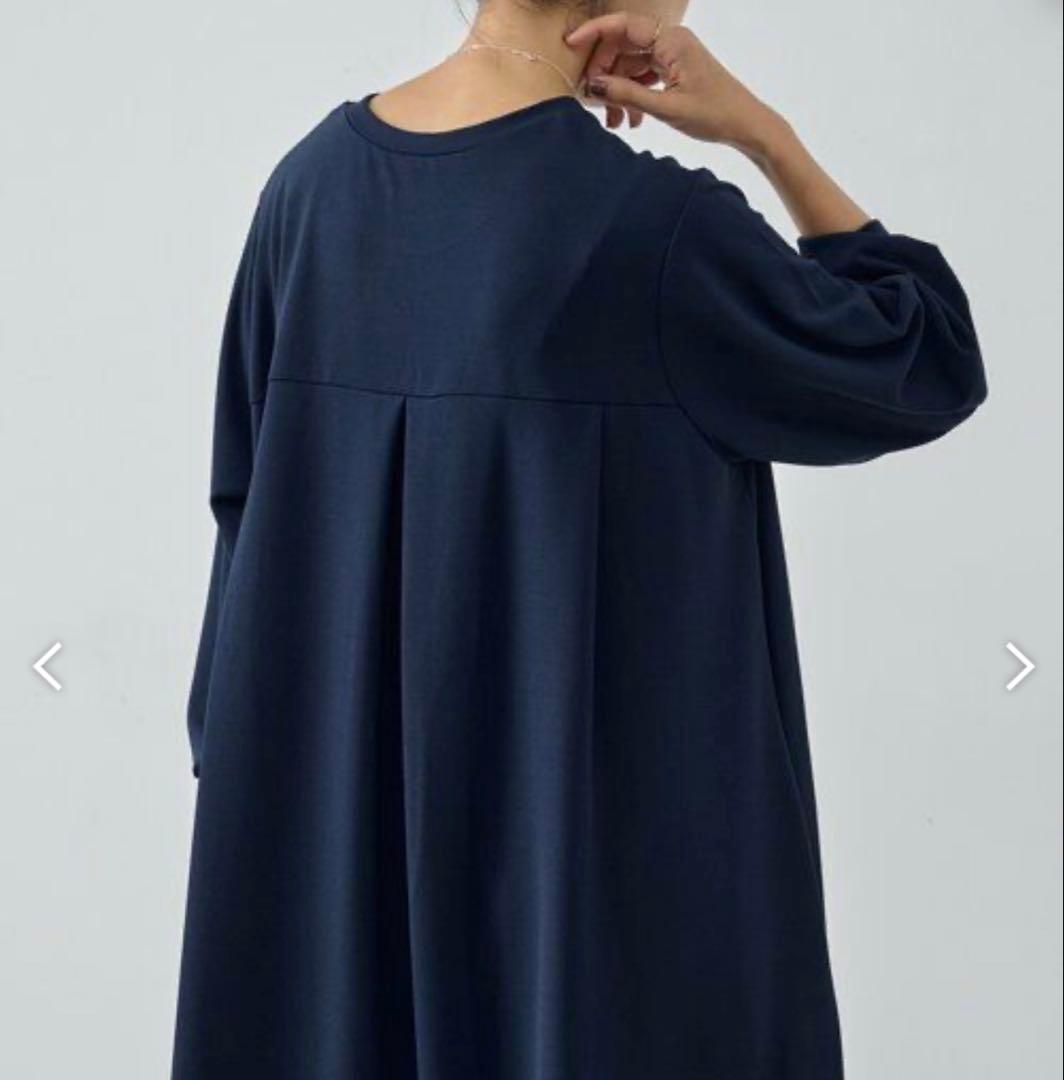 長袖　ビアズリーワンピース　ネイビー　size1