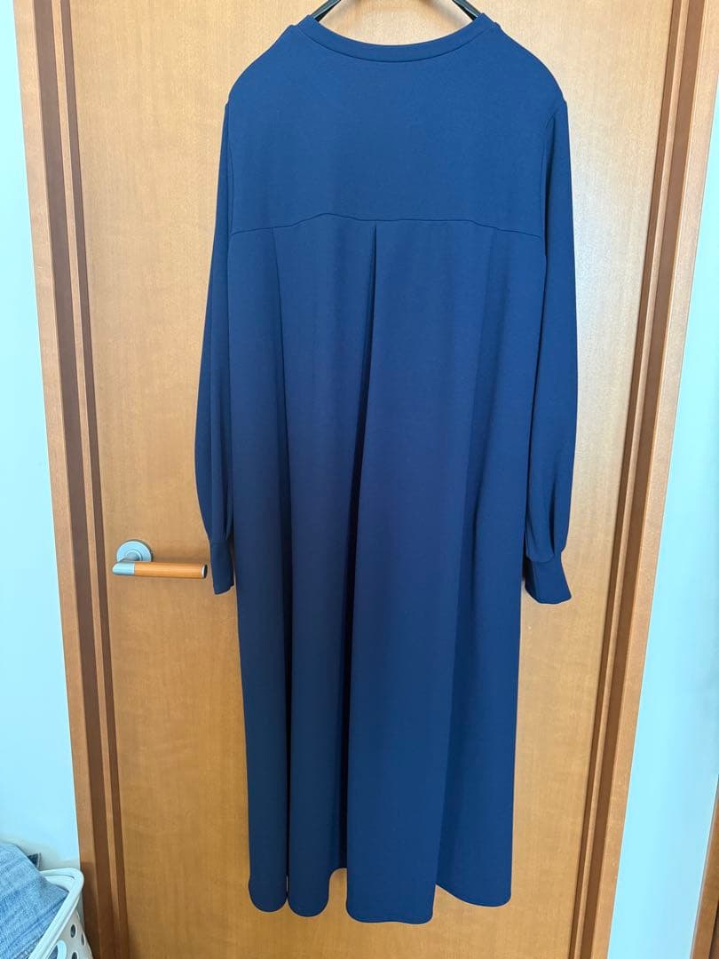 長袖　ビアズリーワンピース　ネイビー　size1