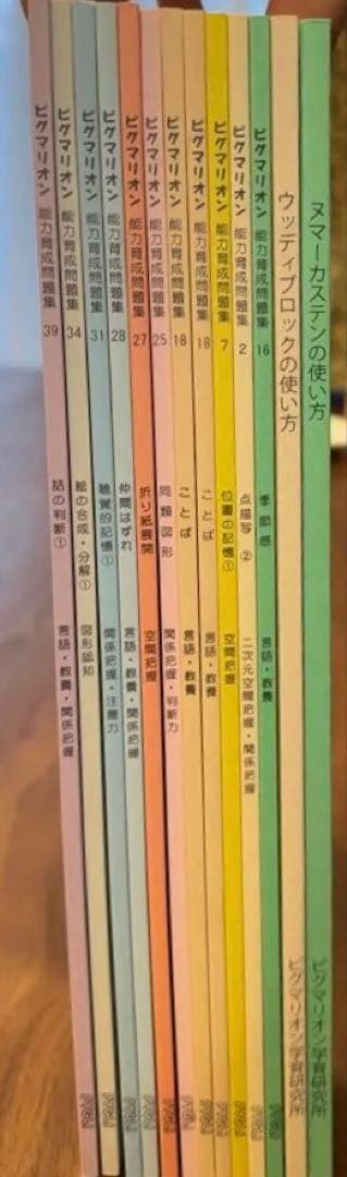 ピグマリオン　教具　思考力12冊　2歳児のさんすう　積み木推理3冊