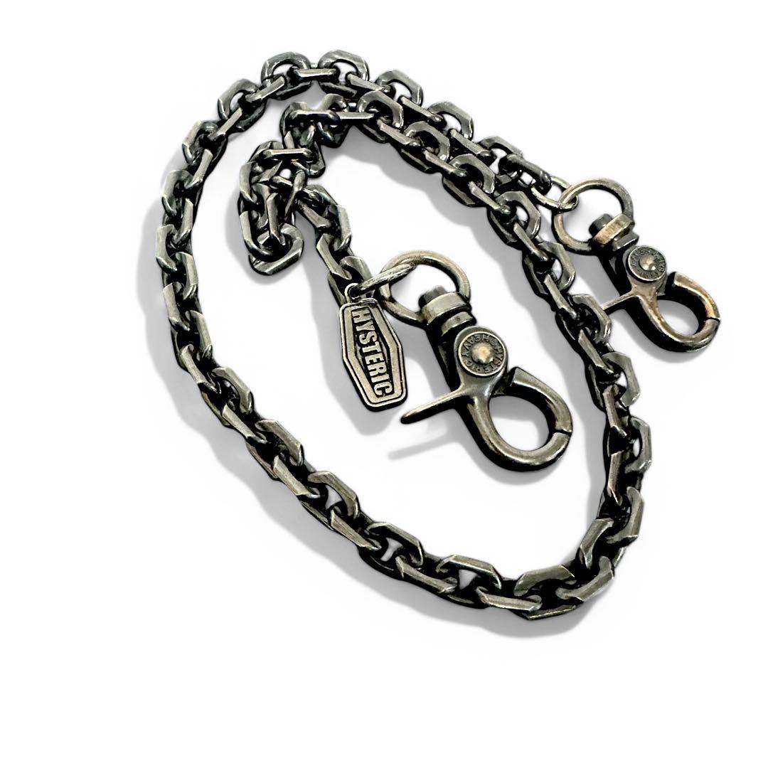 ☆HYSTERIC GLAMOUR☆ウォレットチェーン☆ガンメタ☆65cm☆美品