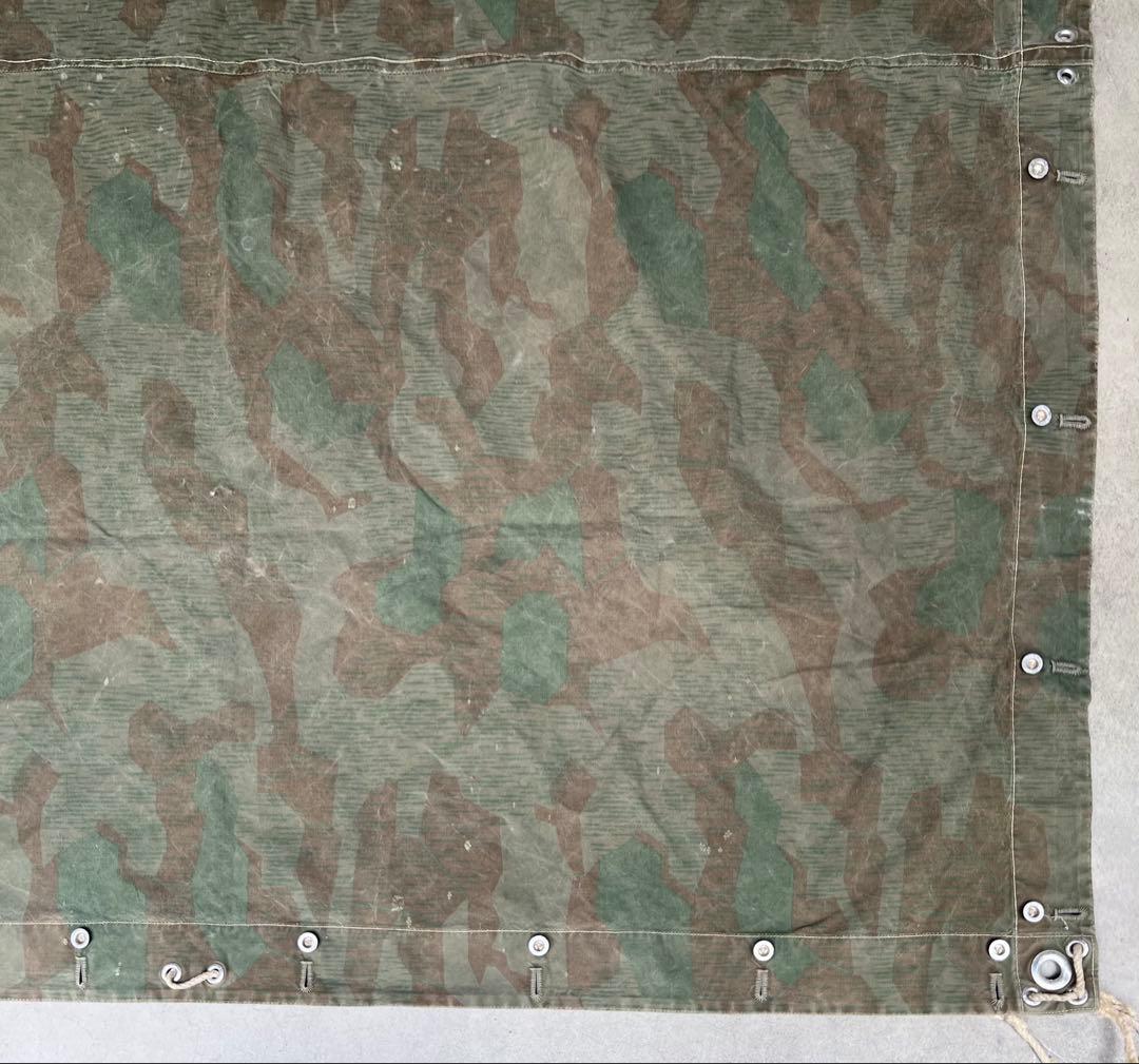 ①スイス軍幕×1 スプリンターカモ ツェルトバーン ミリタリー テント 実物