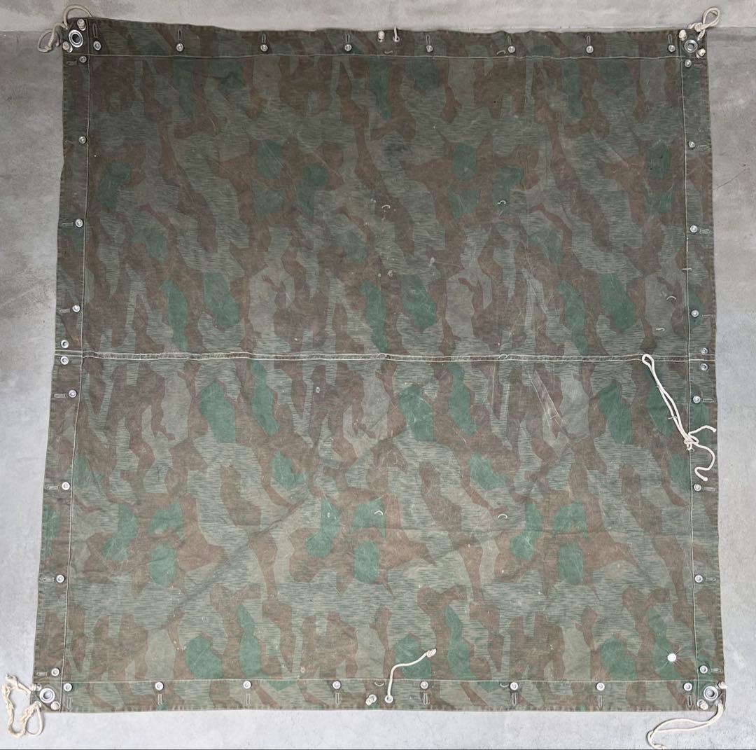 ①スイス軍幕×1 スプリンターカモ ツェルトバーン ミリタリー テント 実物