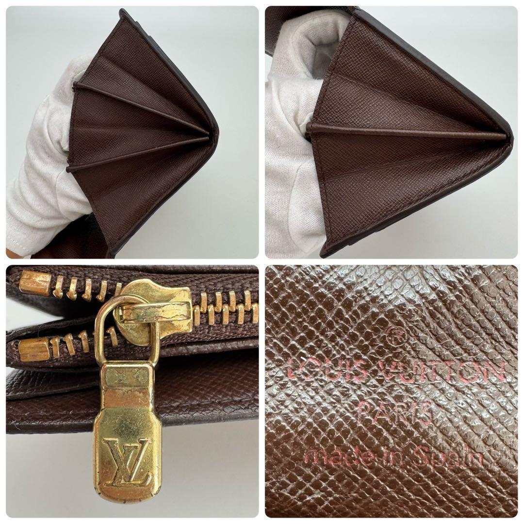 【美品】ルイヴィトン　ダミエ　エベヌ　サラ　長財布　財布　カード10枚