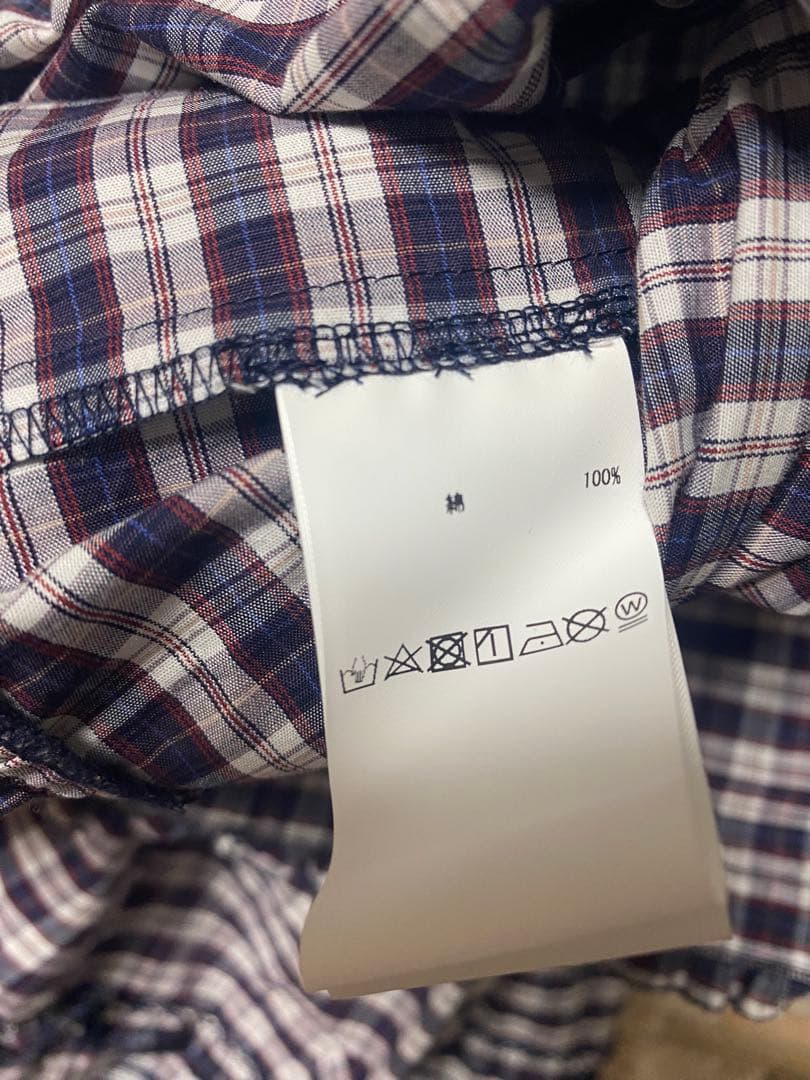 ピンクハウス ネイビーとホワイトのギンガムチェック　チュニック