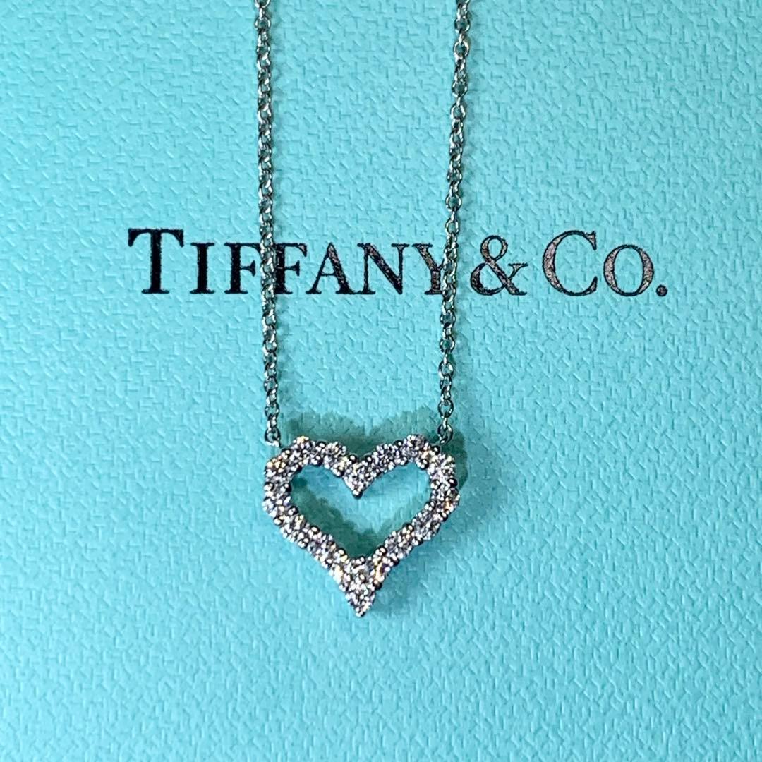ティファニー　センチメンタルハート　ミニ　ダイヤモンド　ペンダントネックレス