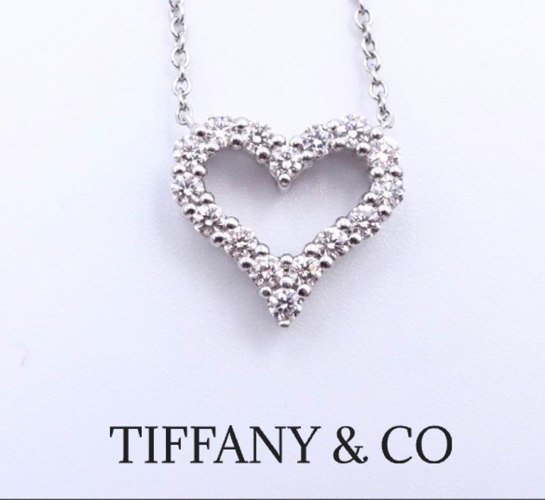 ティファニー　センチメンタルハート　ミニ　ダイヤモンド　ペンダントネックレス