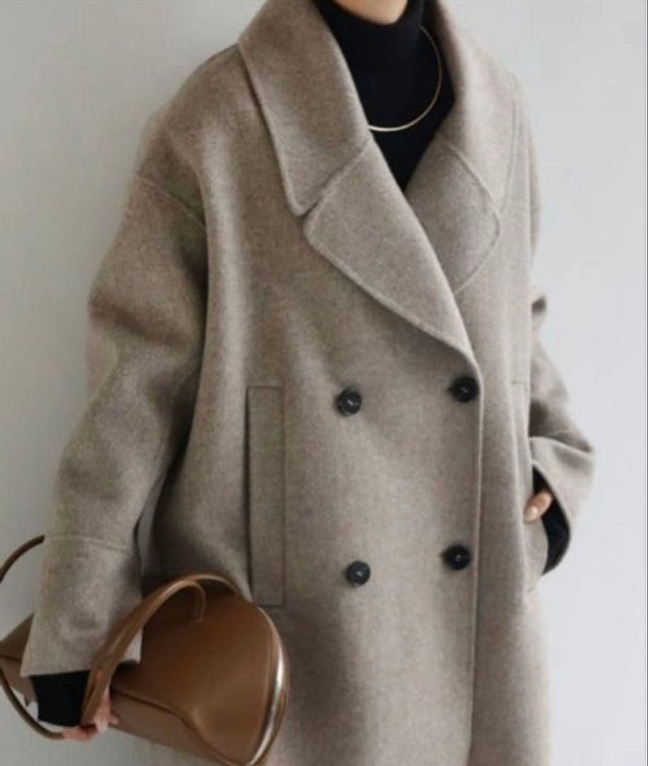 タイムセール‼️美品‼️andme evernavy ウールリバーPコート　M