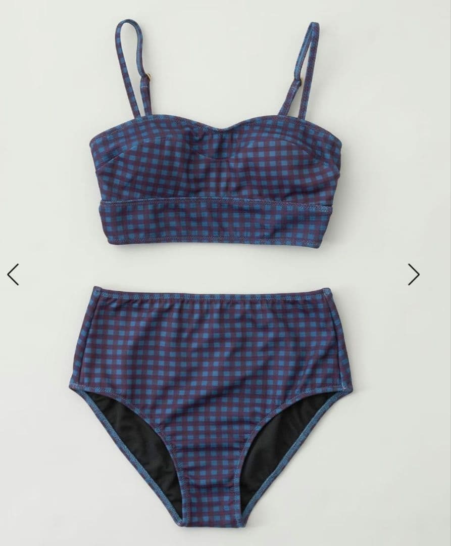 green label relaxing　ビスチェ&ショーツ チェック柄 水着