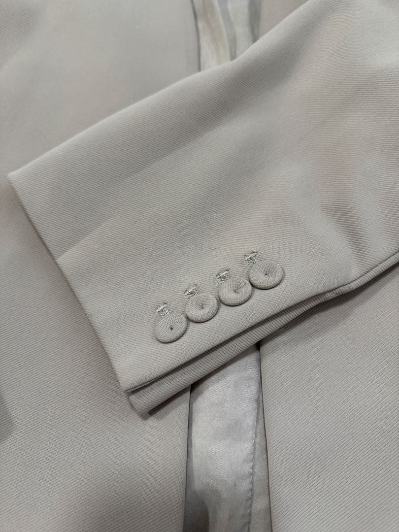 todayful Collarless Twill Jacket/ベージュ