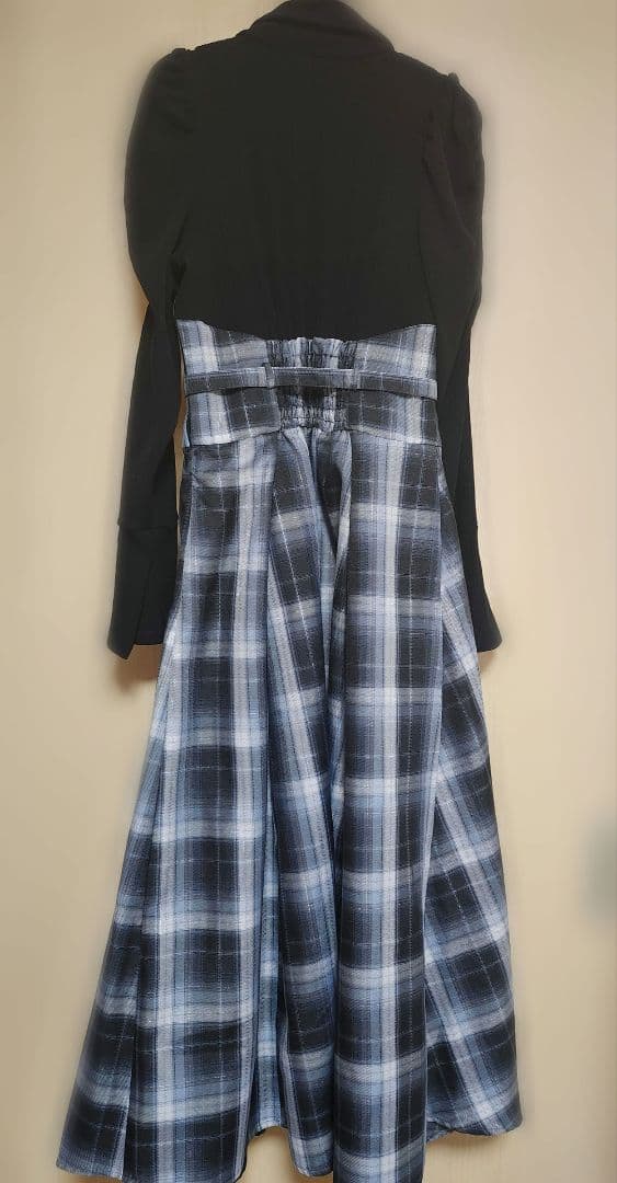 dazzlin　シャツカラーコルセットタックワンピース　S