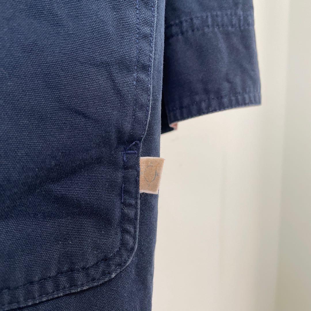 古着 ハンティングジャケット カバーオール コート ヴィンテージ 紺 ネイビー