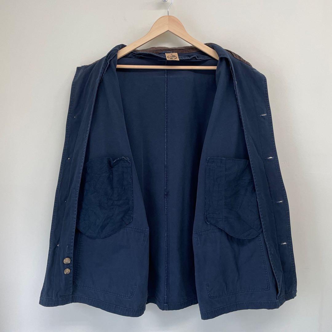 古着 ハンティングジャケット カバーオール コート ヴィンテージ 紺 ネイビー