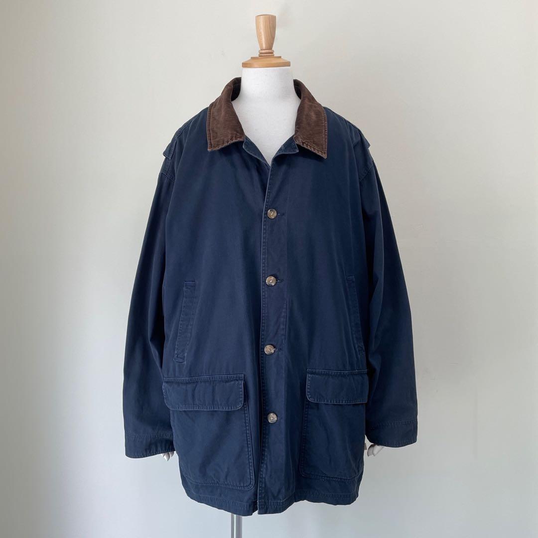 古着 ハンティングジャケット カバーオール コート ヴィンテージ 紺 ネイビー