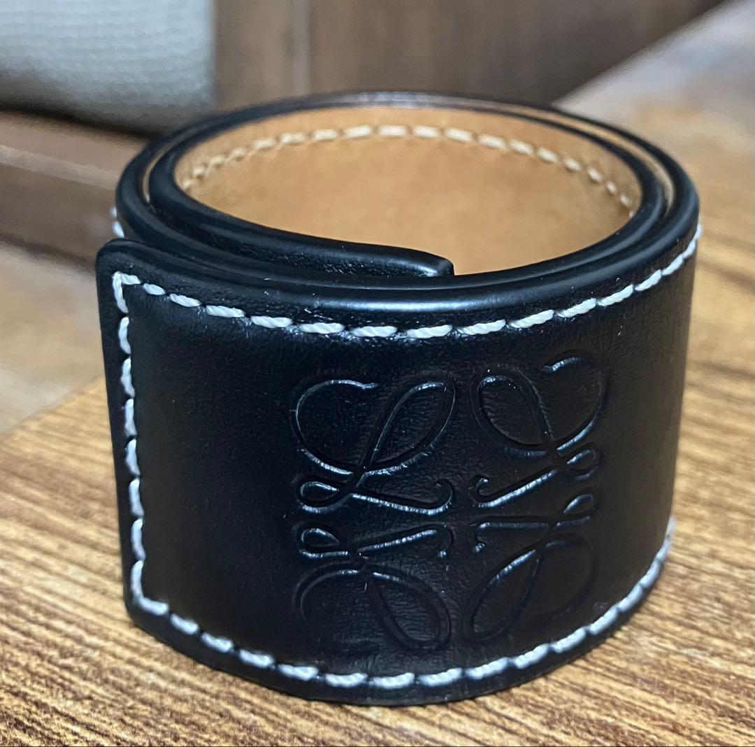 LOEWE レザーバングル ロエベ　ブラック