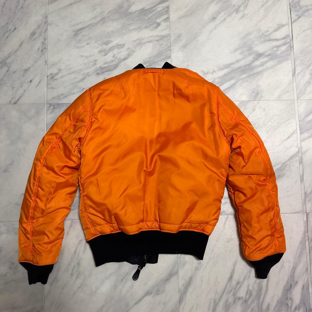 【美品】ALPHA INDUSTRIESブラック MA-1 フライトジャケット