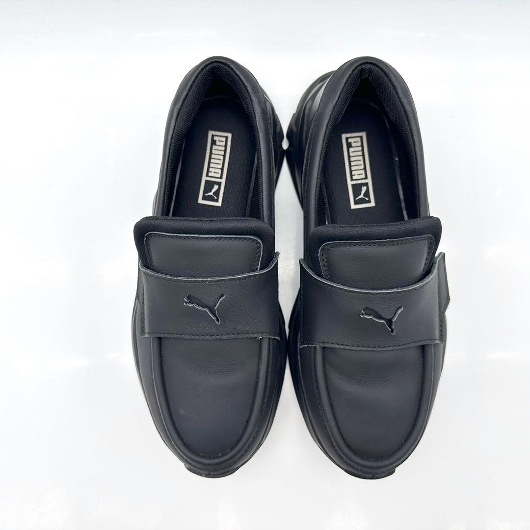 【美品】プーマ ローファー ブラック ボリュームソール 厚底 23.5cm