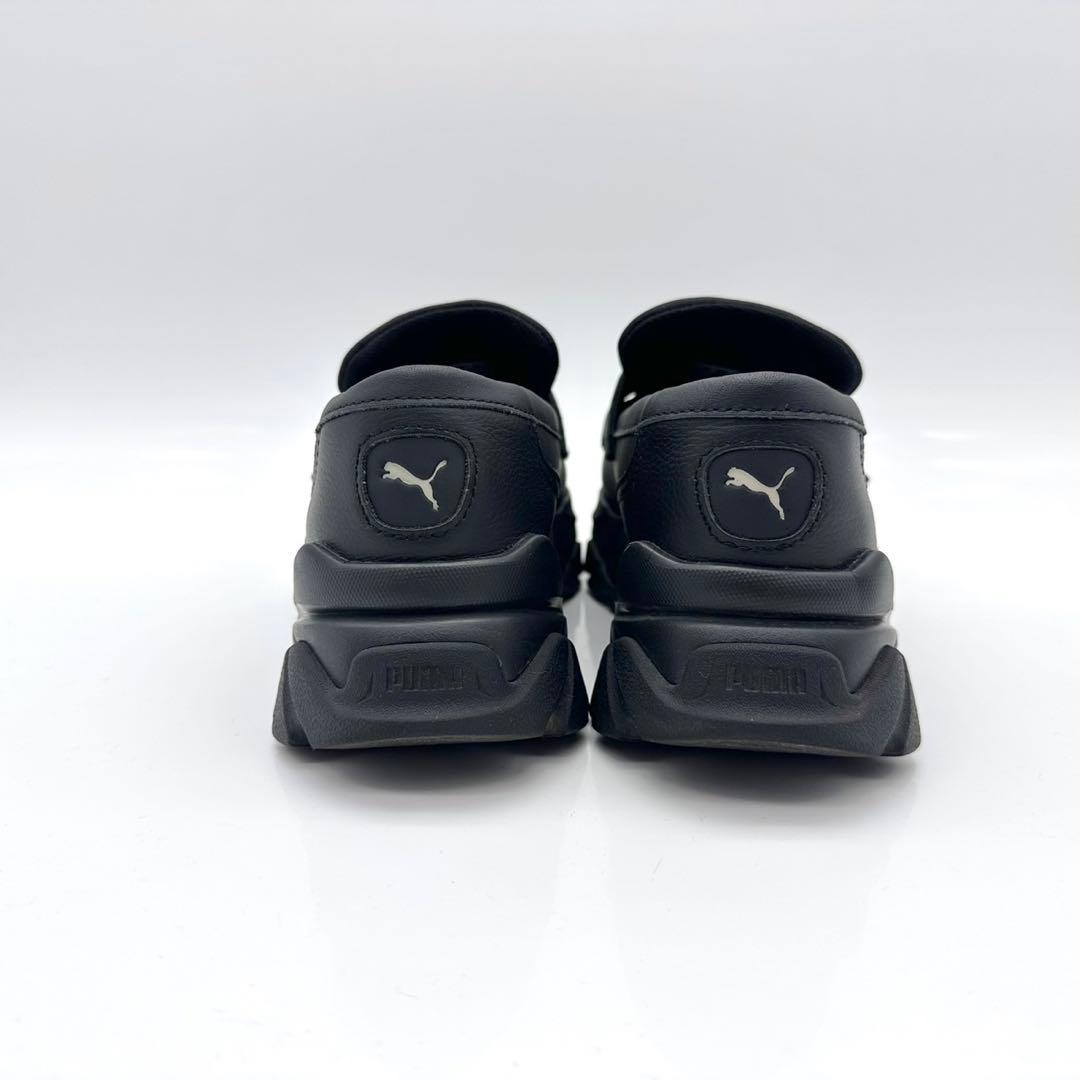 【美品】プーマ ローファー ブラック ボリュームソール 厚底 23.5cm