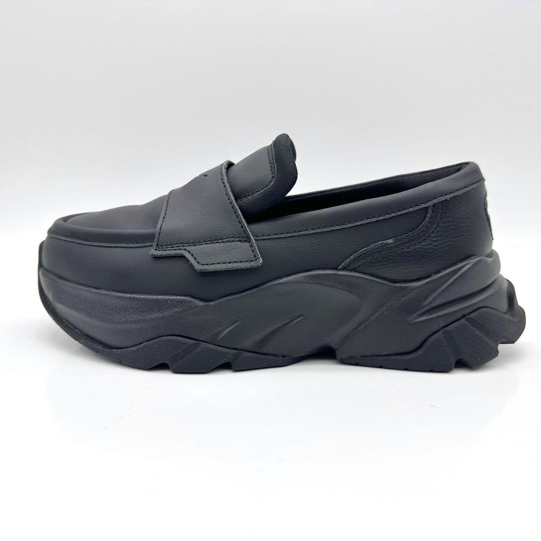 【美品】プーマ ローファー ブラック ボリュームソール 厚底 23.5cm