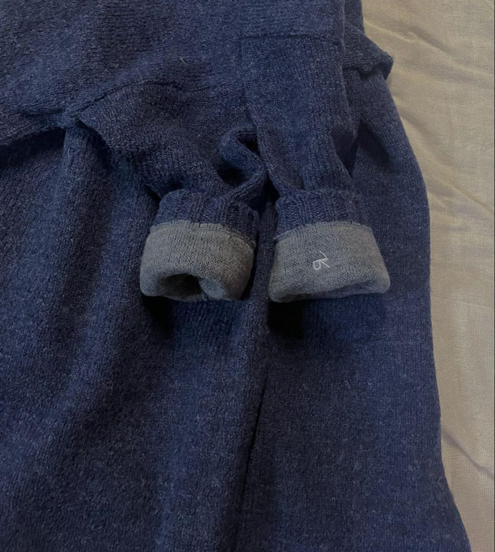 45r上質シェットランドウール二重織りチュニック ゆったり49500円新品同様