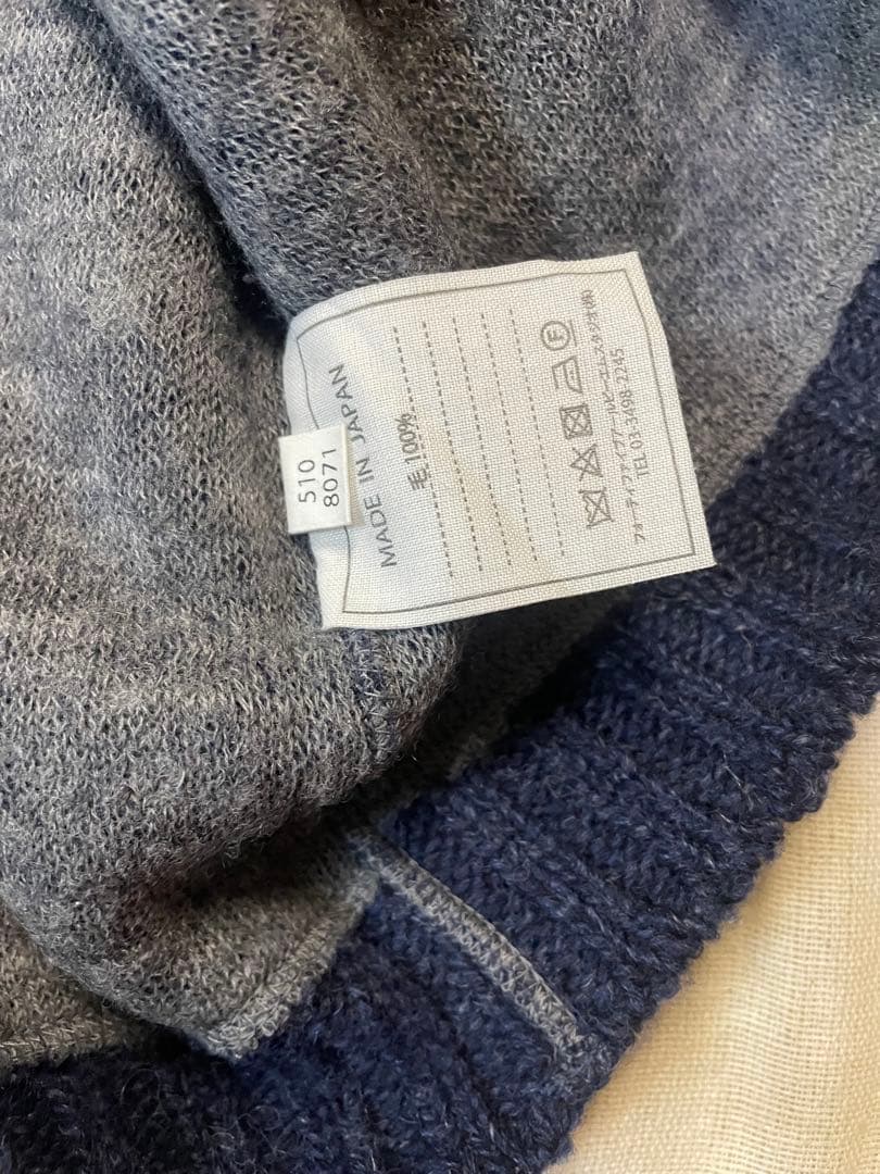 45r上質シェットランドウール二重織りチュニック ゆったり49500円新品同様