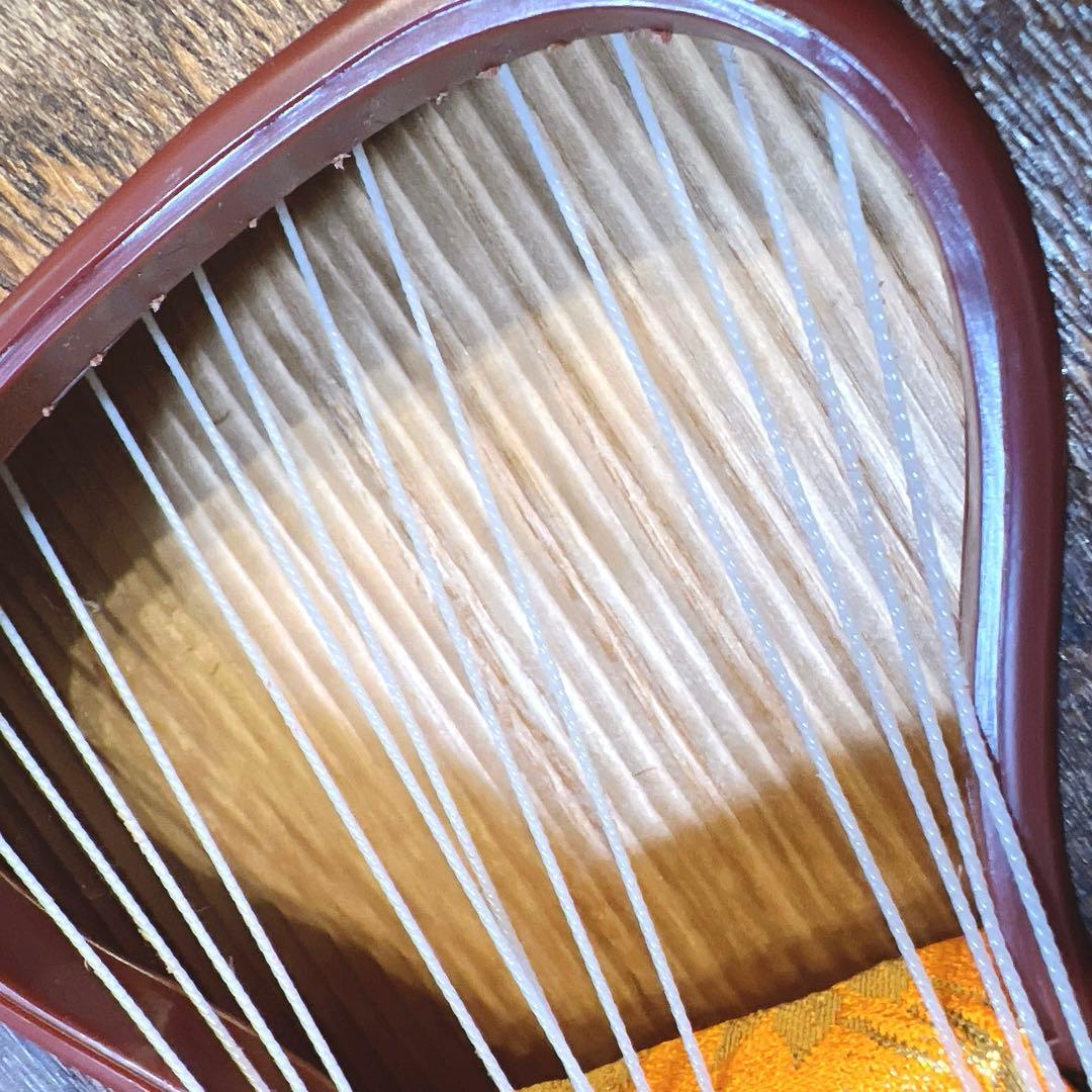 【美品】13弦　琴 すだれ掘り　付属品多数　送料無料　大正琴