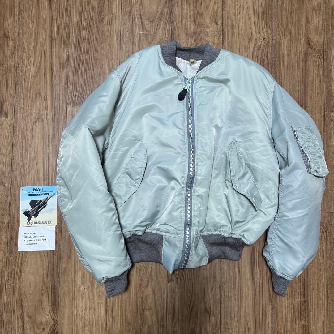 90s CONCORD MA-1 アルファ社製 フライトジャケット シルバー L