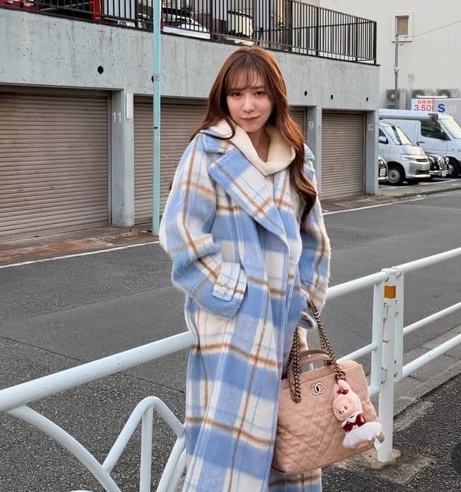 FURFUR チェック柄ロングコート