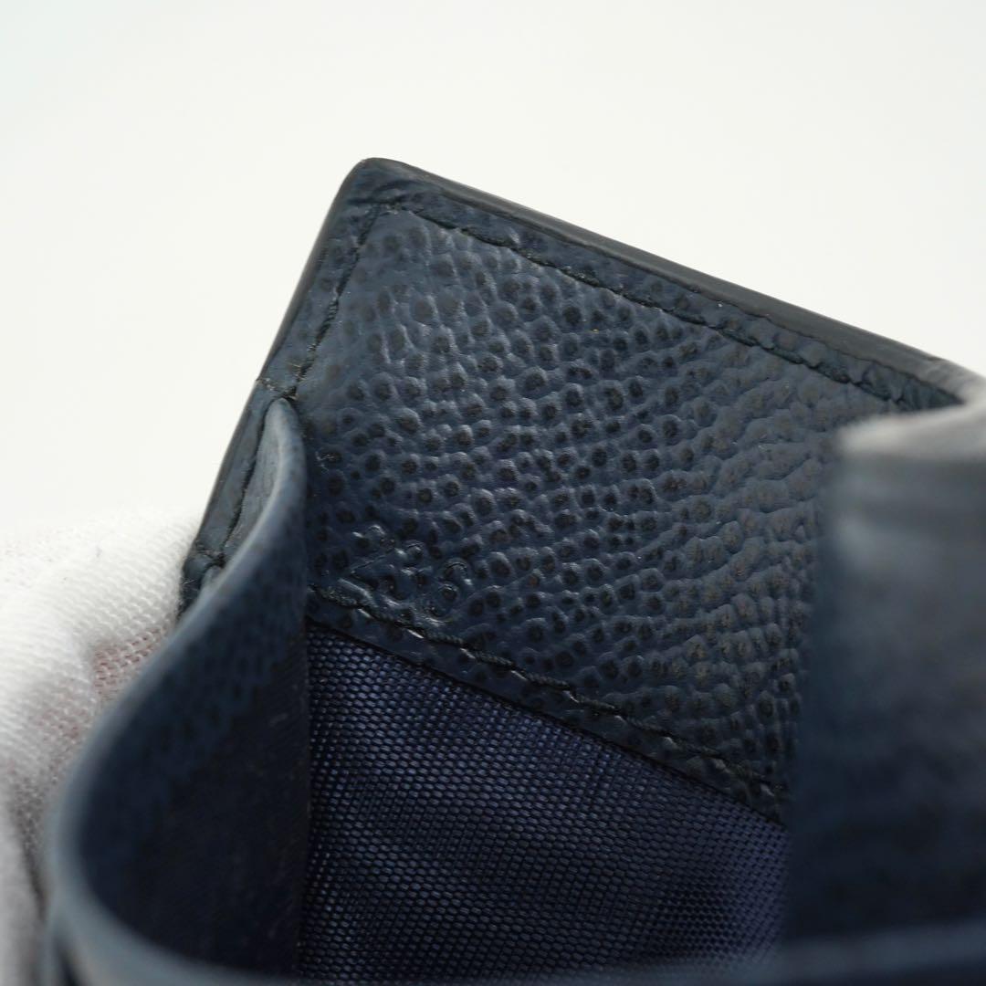 極美品　PRADA プラダ　マネークリップ　三角プレート　トライアングル　シボ革