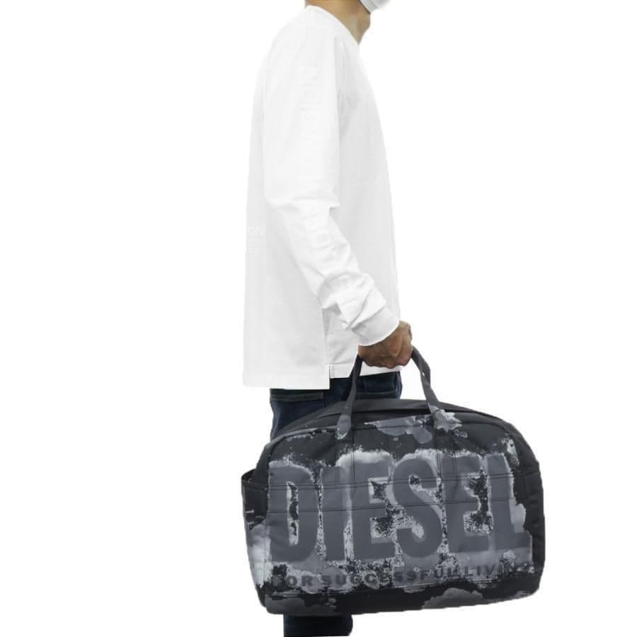 DIESEL ディーゼル ボストンバッグ ブラック グレー