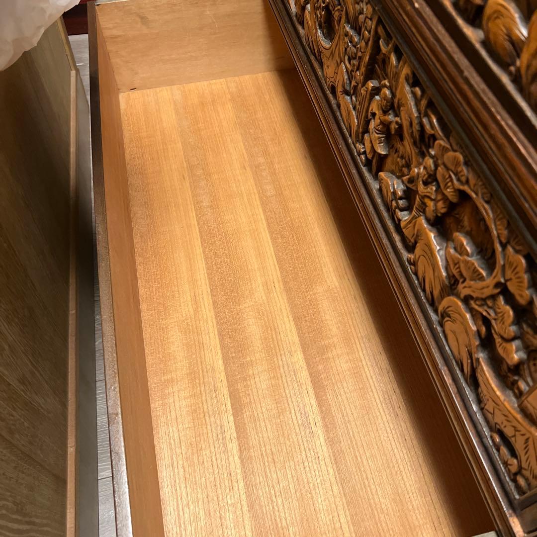 ☆*）様 お値下げです♡アンティーク家具　アジアンスタイル 木製彫刻家具 5段