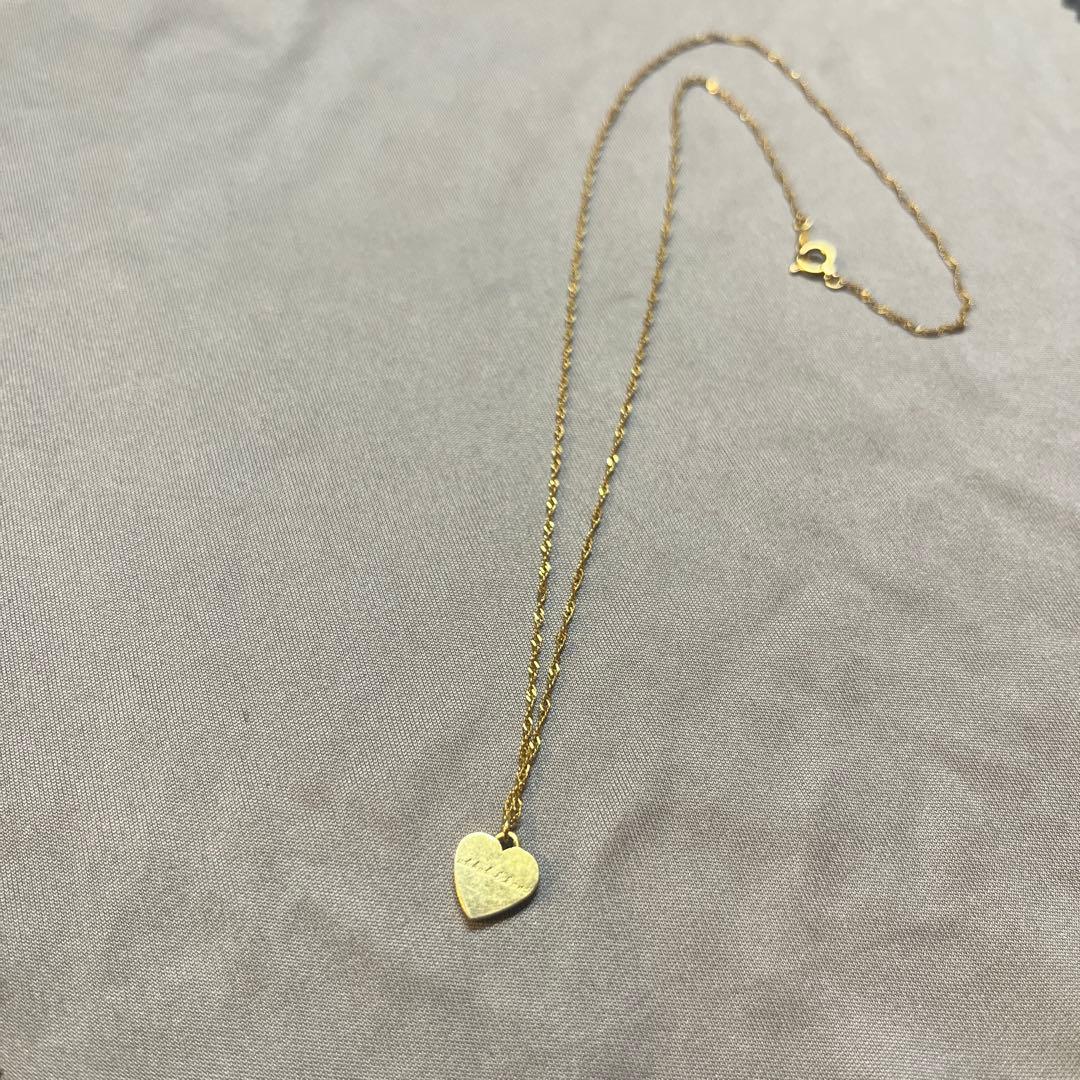 ゴールド ハート型 イニシャル　ネックレス　【A】AHKAH　アーカー　k18