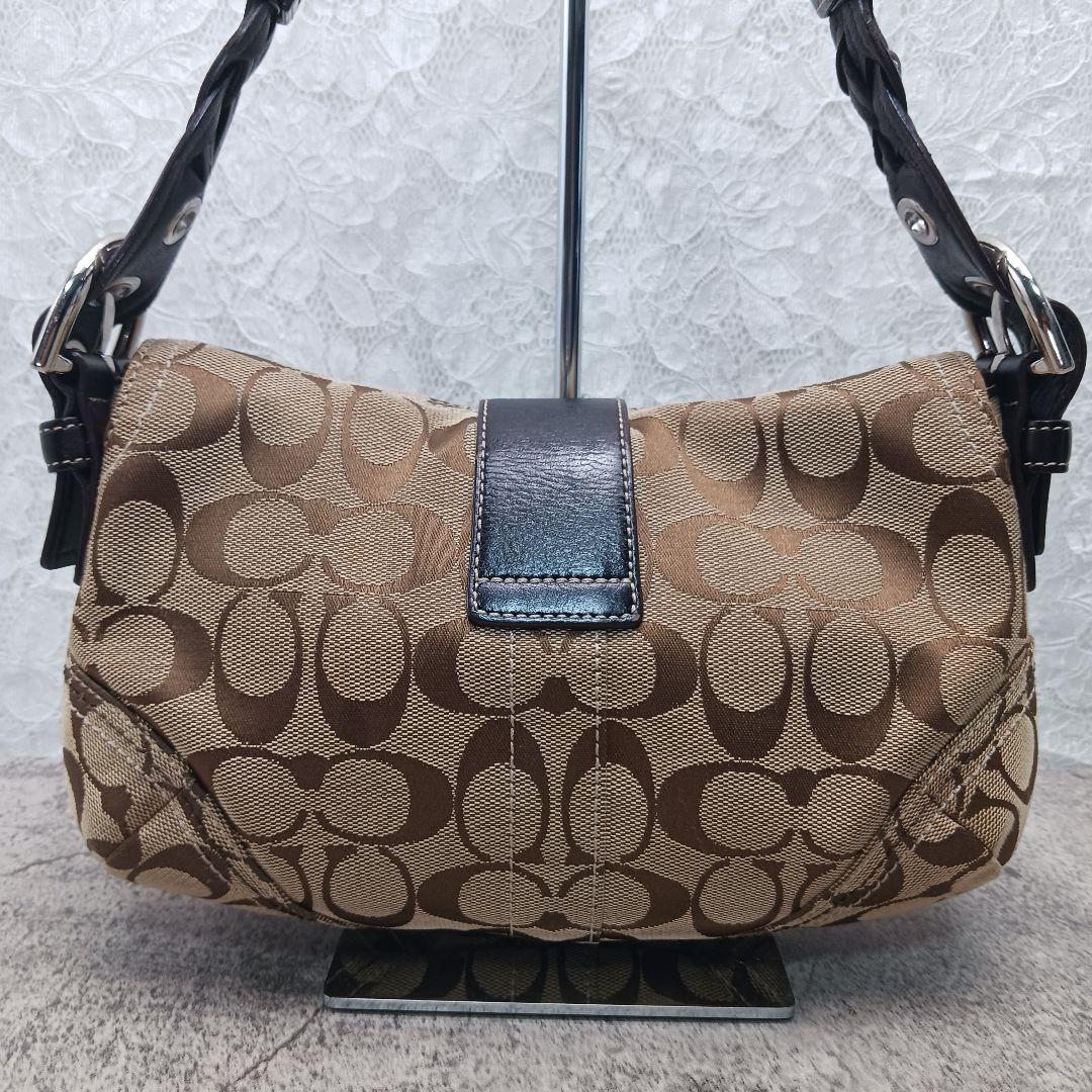 ​美品✨コーチ ソーホー シグネチャー ハンドバッグ 06171 キャンバス 茶