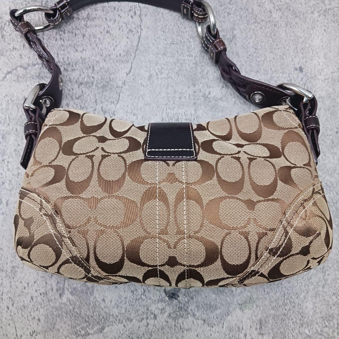 ​美品✨コーチ ソーホー シグネチャー ハンドバッグ 06171 キャンバス 茶