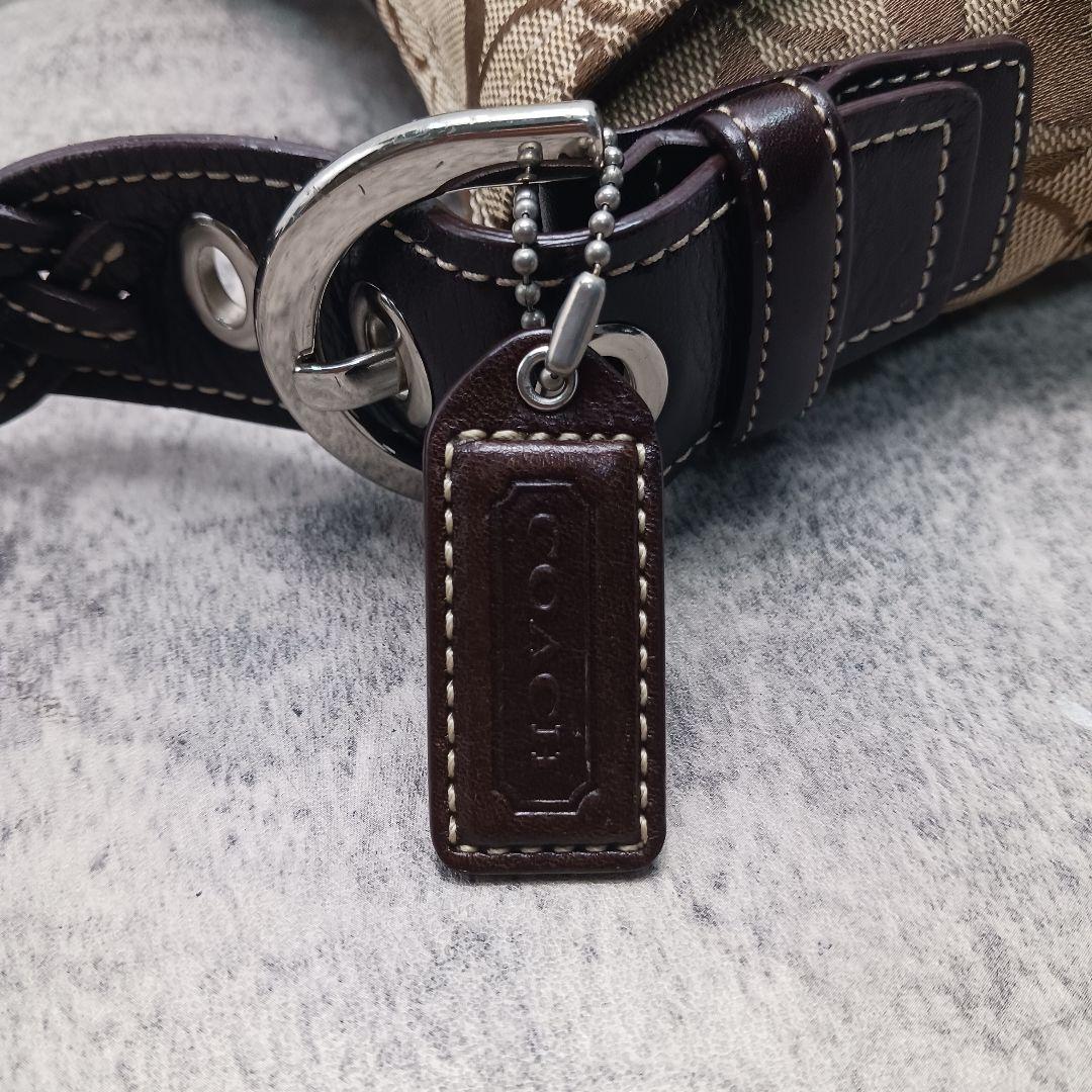 ​美品✨コーチ ソーホー シグネチャー ハンドバッグ 06171 キャンバス 茶