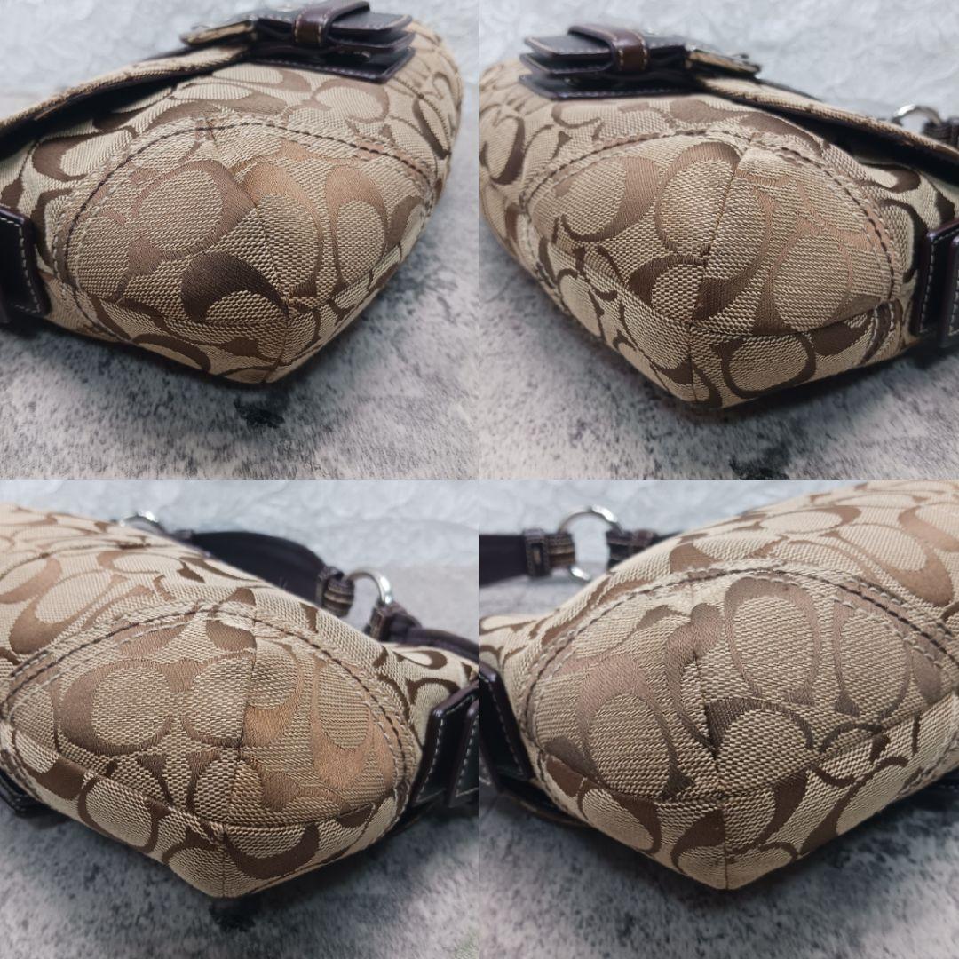 ​美品✨コーチ ソーホー シグネチャー ハンドバッグ 06171 キャンバス 茶