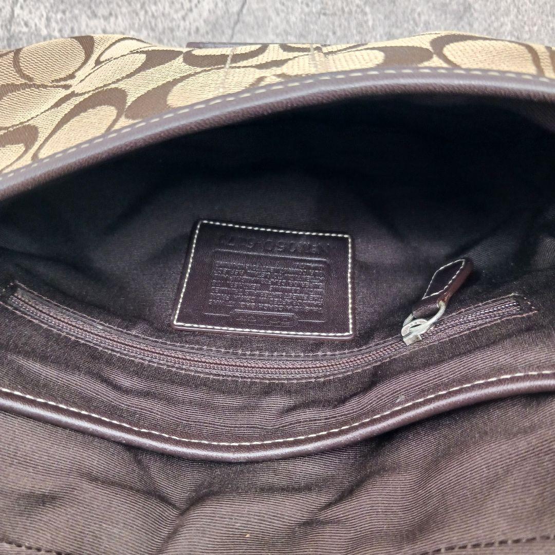 ​美品✨コーチ ソーホー シグネチャー ハンドバッグ 06171 キャンバス 茶