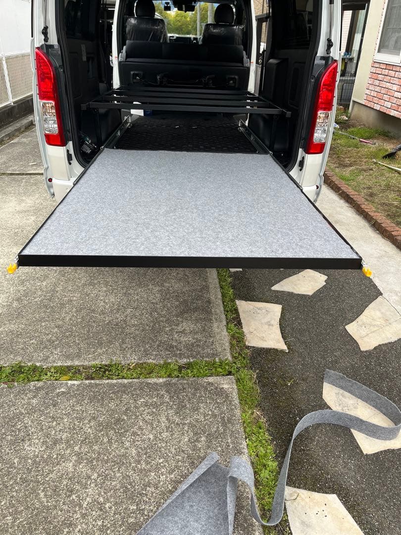 ハイエーススライドフロア　レール150 棚板、フェルト有りフルキット　送料込み