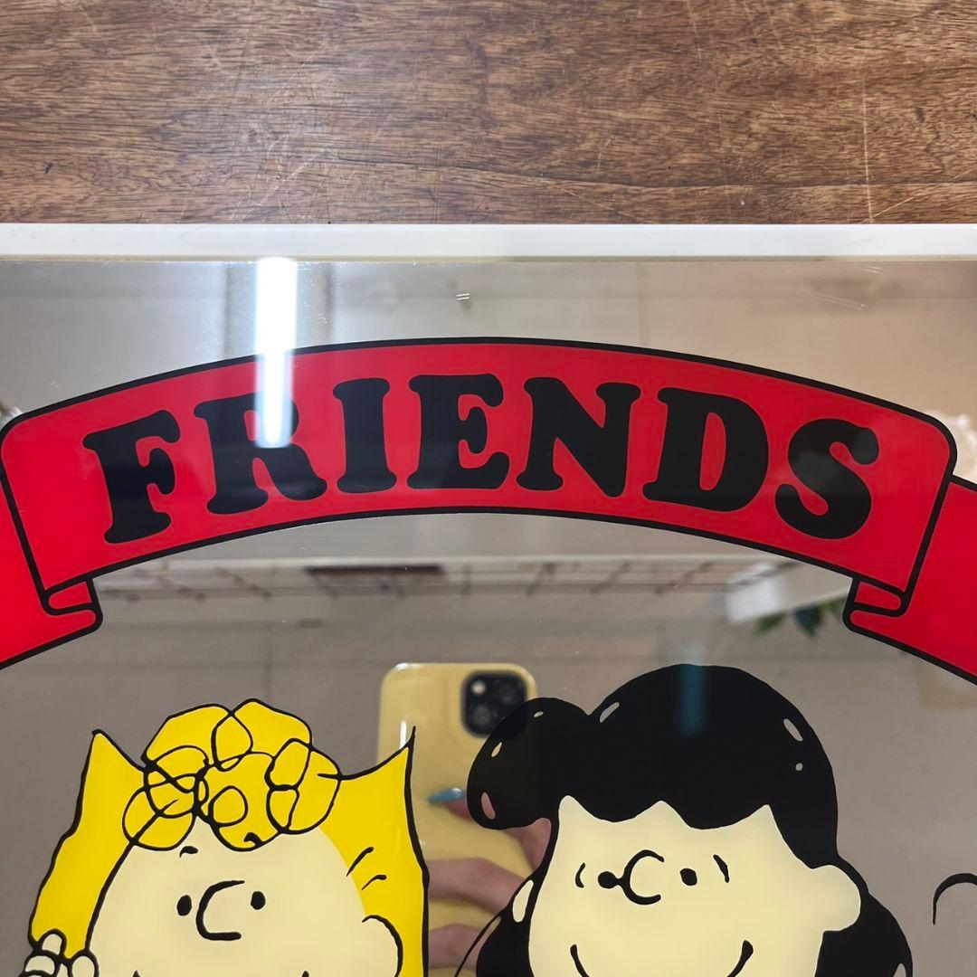 K◇SNOOPY　PEANUT　スヌーピー　ピーナッツ　レトロ　壁掛け鏡　ミラー