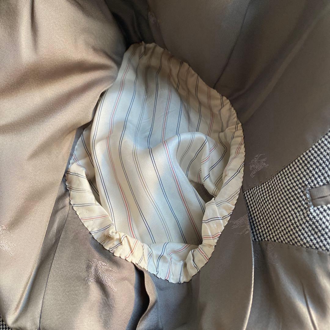 【美品】Burberrys バーバリー ダブルプレスト テーラードジャケット 銀