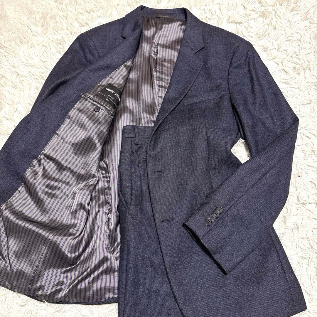 《美品》GIORGIOARMANI スーツ XXL 54 ネイビー SOHO