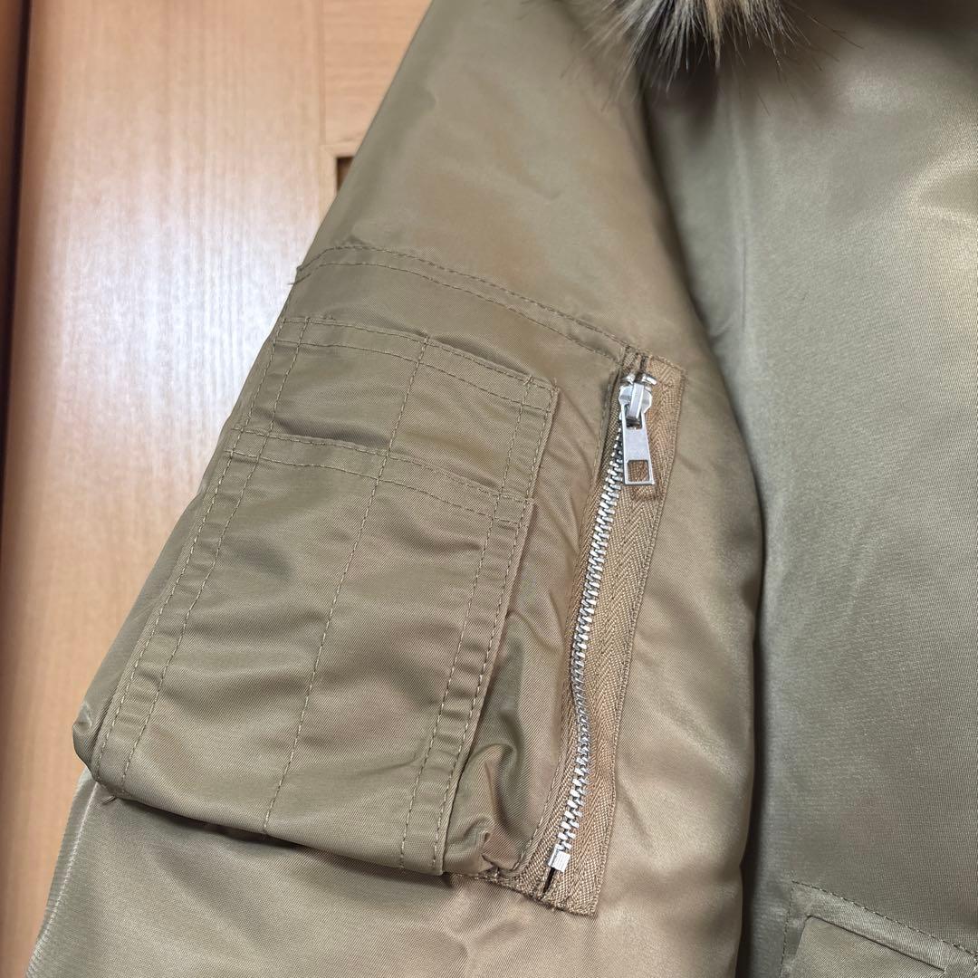 【新品未使用】ZARA ザラ　フェイクファー襟ボンバージャケット　S