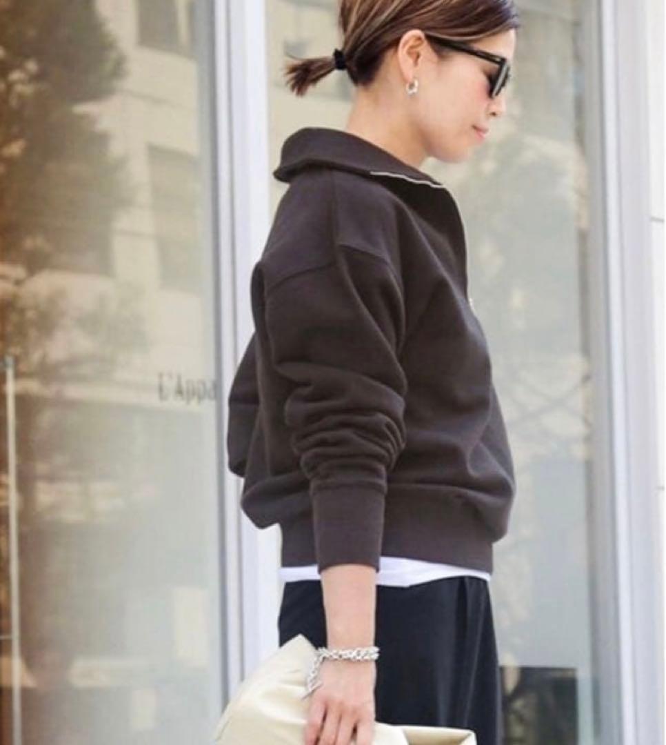 Deuxieme Classe CELERI セルリハーフジップ スウェット