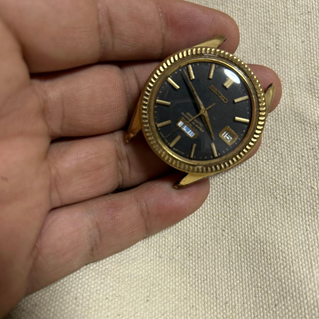 n*1様 Seiko 自動巻き 腕時計 ゴールド ブラック