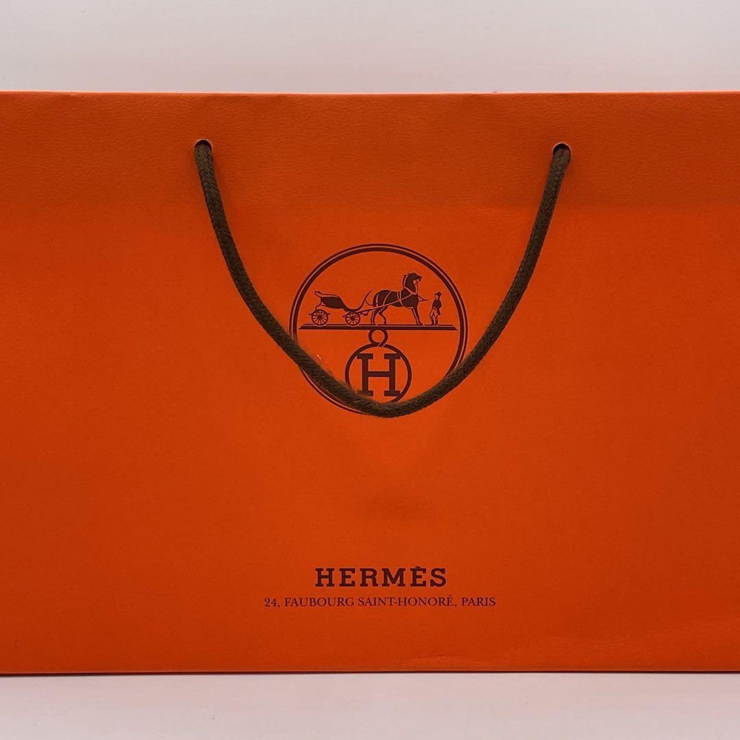 エルメス クイックH ブレスレット バングル オレンジ シルバー 箱付